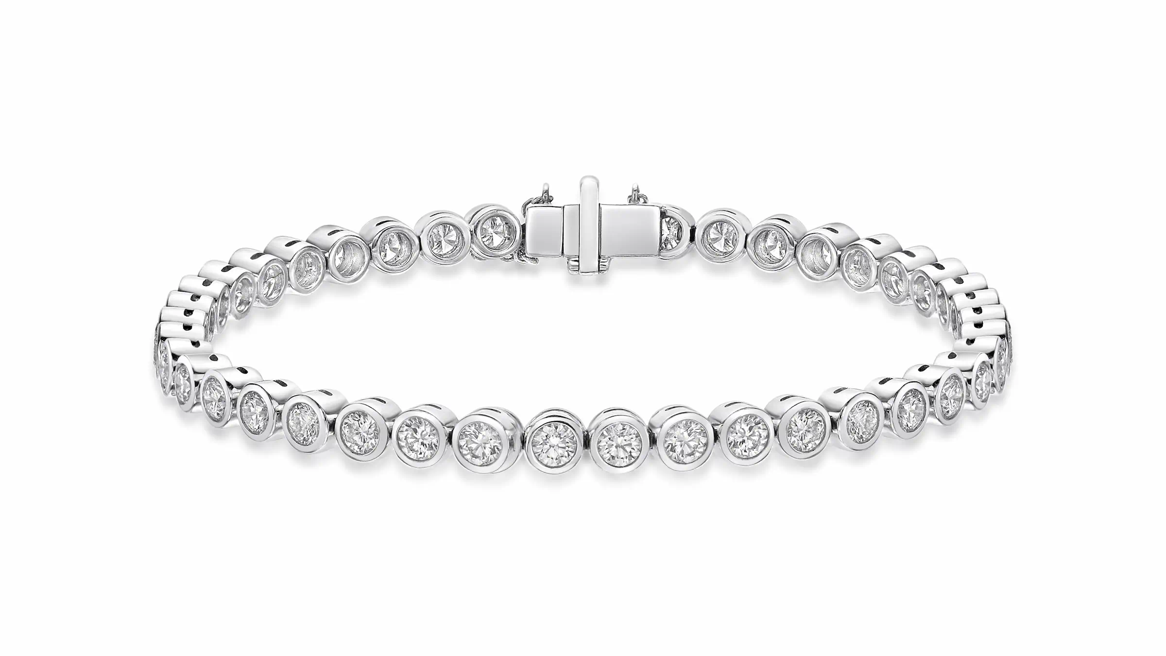 Bezel set tennis bracelet