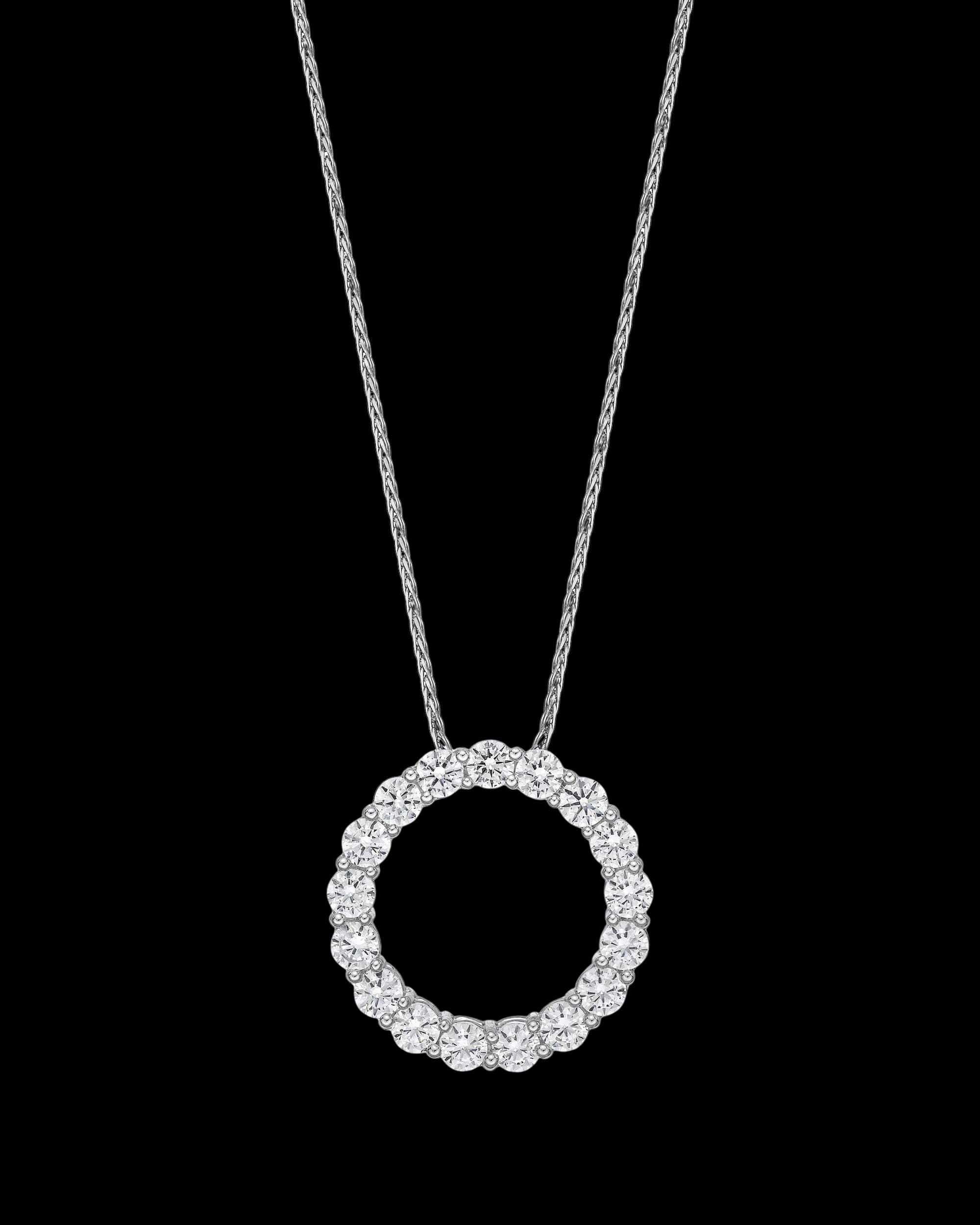 Rebecca pendant necklace on white background