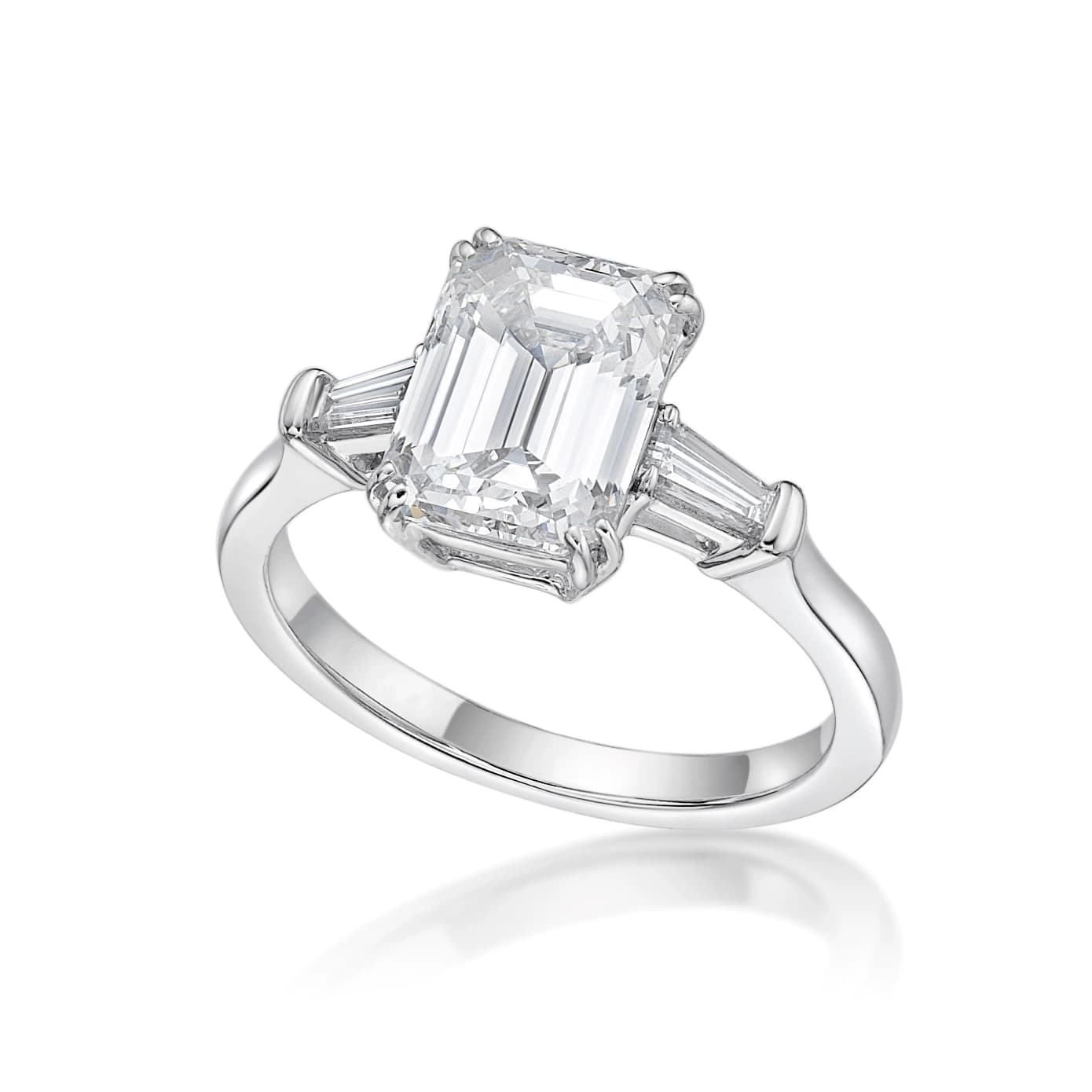 Floating oval solitaire engagement ring with hidden halo